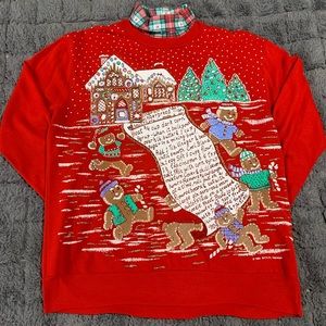 Gingerbread Man Ugly Christmas Holiday Sweater